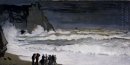 Grovt hav Vid Etretat 1869