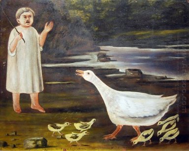 Girl Dan The Goose Dengan Goslings