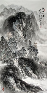 Pegunungan Dan Air - Lukisan Cina