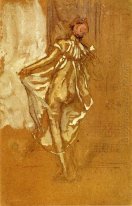 A Dança da mulher com um manto rosa visto de costas 1890