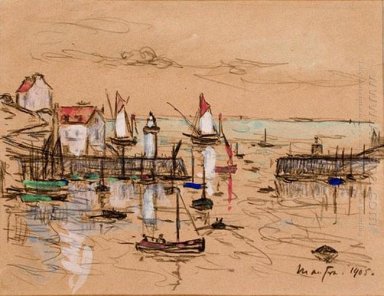 De ingang van Haven Sauzon 1905