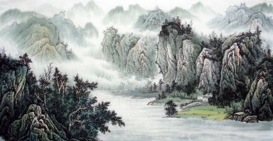 Berge und Wasser - Chinesische Malerei