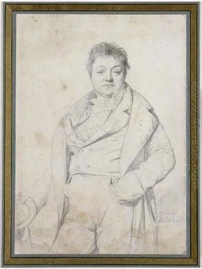 Retrato do pintor Charles Thevenin diretor da Academia