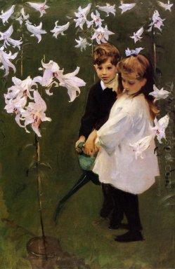 Garden Study Of The Vickers Children 1884