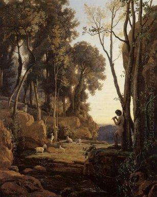 Landschaft Setting Sun The Little Shepherd 1840