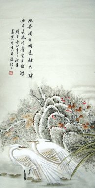 Birds & Flower - Pintura Chinesa