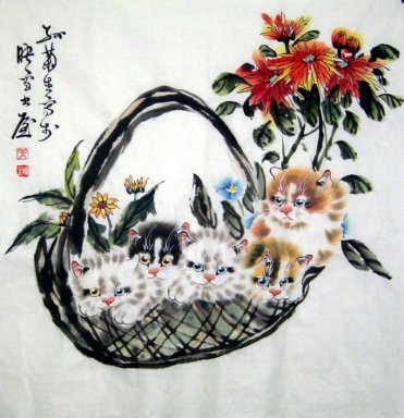 Cat - Peinture chinoise