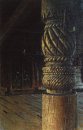 Pilar tallado en el refectorio de la iglesia de Petropavlovsk En