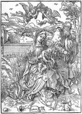 Heilige Familie mit drei Hasen 1498