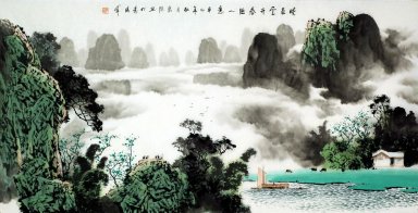 Gebirge, Fluss - Chinesische Malerei