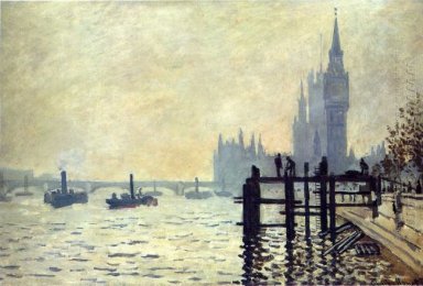 El Thames debajo de Westminster 1871