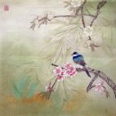 Peach Blossom & Birds - Peinture chinoise
