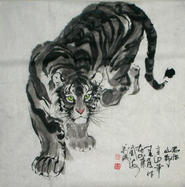 Tijger - Chinees schilderij