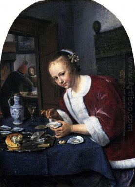 Meisje Eten Oesters 1660