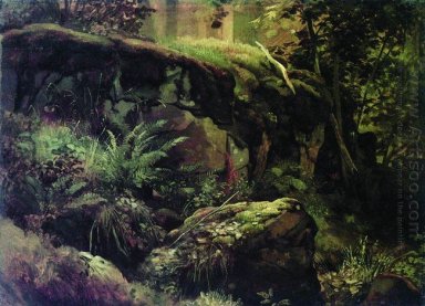 Stenar i skogen Valaam 1860