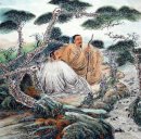 Gaoshi sob a pintura pinheiros-chinês