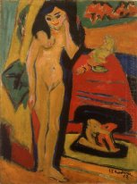 Naked Girl bakom gardinen Franzi 1926