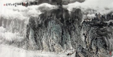 Pegunungan Dan Air - Lukisan Cina