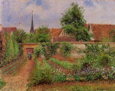 Gemüsegarten im eragny bedecktem Himmel Morgen 1901