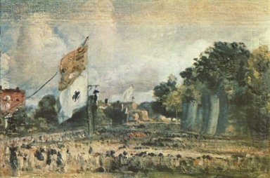 Празднование Генеральной Peace Of 1814 В Восточной Bergholt 1814