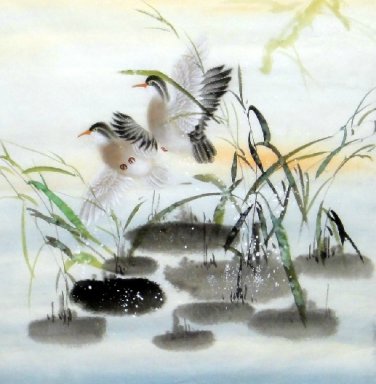 Dubbele Vogels - Chinees schilderij