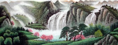 Waterfall - Pittura cinese