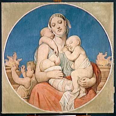 Carton pour les fenêtres de la chapelle de St Ferdinand Charité