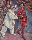 Pierrot Och Harlequin Mardi Gras 1888