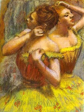 deux danseurs pastel sur papier