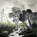 Arbre, rivière - peinture chinoise