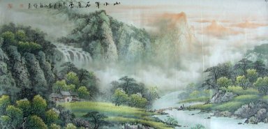 Waterfall - Lukisan Cina