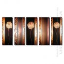 Hand-painted Floral Oil Painting - Set of 5