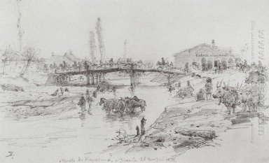 Brücke auf dem Fluss Cuprija In Paracin 1876