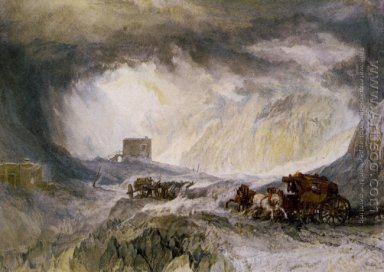 Passage van Mount St. Gotthard uit de Devils brug, 1804