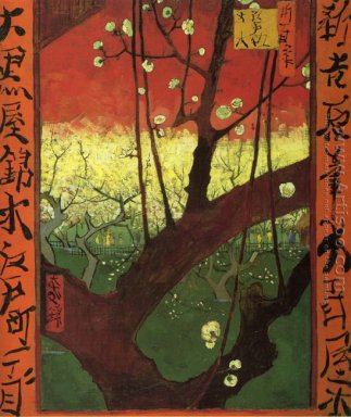 De bloeiende pruimenboom (naar Hiroshige)