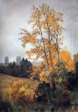 Paysage d\'automne avec l\'église