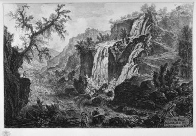 Vista delle cascate a Tivoli