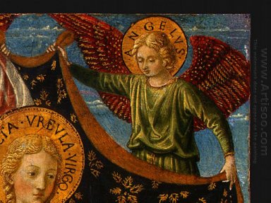 Saint Ursula med änglar och givare Detail