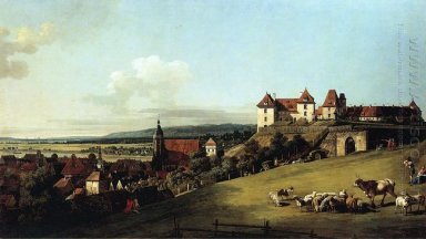Fortress Of Sonnenstein dessus de Pirna 1756