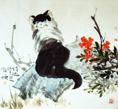 Kat - Chinees Schilderij