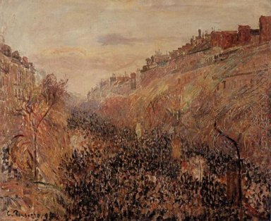 karneval Sonnenuntergang Boulevard Montmartre 1897
