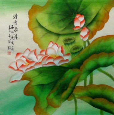 Lotus - Китайская живопись (Полу-ручной)