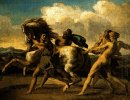 Slavar Stoppa en häst studie för Race Of The Barbarian Hors