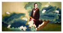 Lotus,girl - Chinese Painting