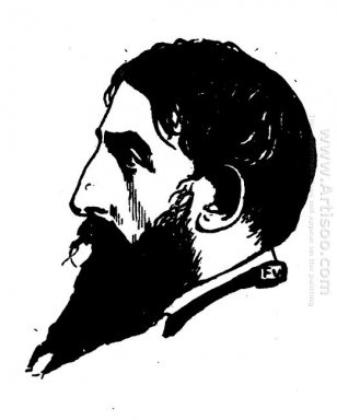 Портрет французского поэта Jehan Риктус 1898
