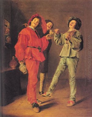 Three Boys Merry-making