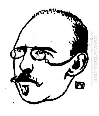 Portret van de Belgische schrijver Georges Eekhoud 1896