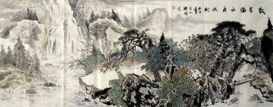 Gunung, Pohon - Lukisan Cina