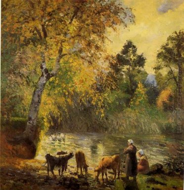 Herfst montfoucault vijver 1875