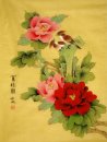 Pivoine & Birds - Peinture chinoise